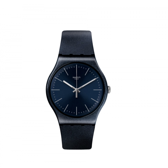 کاتژمێری سواتچ SUON136 بۆ پیاوان Naitbayang Navy Dial، کوارتز، Navy Silicone Band Watch-Navy کاتژمێری سواتچ SUON136 بۆ پیاوان Naitbayang Navy Dial، کوارتز، Navy Silicone Band Watch-Navy