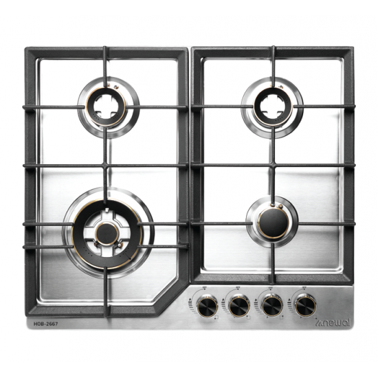 HOB-2667-05 NEWAL - 4-burner copper gas cooktop - stainless steel surface