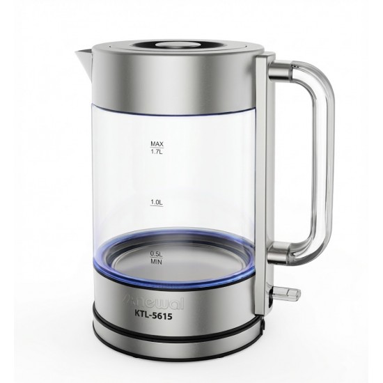 KTL-5615 کتری شووشەی کارەبایی نەوال توانای 1.7 لیتر