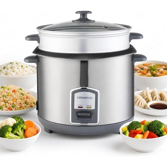 RCM28.000SS Kenwood 2-in-1 Rice Cooker, 2.8L Capacity