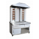 Professional double gas shawarma grill with 5 burners