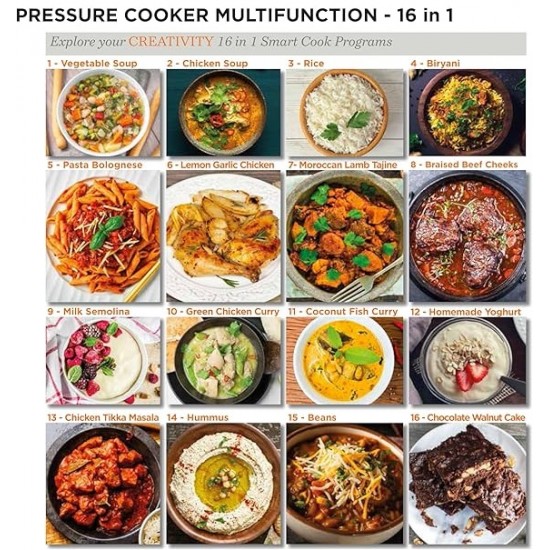 PCM90.000BK Kenwood Smart Electric Pressure Cooker 6L