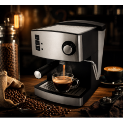 GEM-867 Gosonic Espresso and coffee maker ئامێری ئیسپرێسۆ و قاوە ساز ٨٥٠ وات لە کۆمپانیای گۆسۆنیک