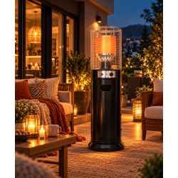 Outdoor gas heater — perfect for balconies and outdoor seating areas - Height 137 cm