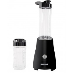 GSB44075N Geepas Personal Blender - 500W ماتۆڕێکی بەهێز لەگەڵ 2 شووشەی وەرزشی پلاستیکی، 570 ML & 400 ML