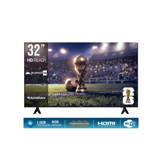HDR-3216 - 32" HD Ready Smart TV with Android – Frameless Design with WiFi & Screen Mirroring - NEWAL HDR-3216 - 32" HD Ready Smart TV with Android – Frameless Design with WiFi & Screen Mirroring - NEWAL