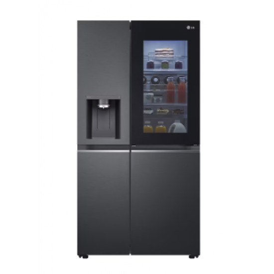 ساردکەرەوەی لاوەکی LG GCX-287TNB 611L InstaViewTM ThinQTM ThinQTM لەگەڵ UVnanoTM، LINEAR CoolingTM، ThinQTM بە ڕەنگی ڕەشی مات. ساردکەرەوەی لاوەکی LG GCX-287TNB 611L InstaViewTM ThinQTM ThinQTM لەگەڵ UVnanoTM، LINEAR CoolingTM، ThinQTM بە ڕەنگی ڕەشی مات.