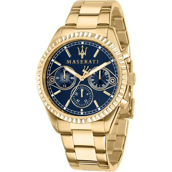 کاتژمێری پیاوانی مازراتی - پێشبڕکێی 43mm Multifunction Blue Maserati Men's Watch - Competition کاتژمێری پیاوانی مازراتی - پێشبڕکێی 43mm Multifunction Blue Maserati Men's Watch - Competition