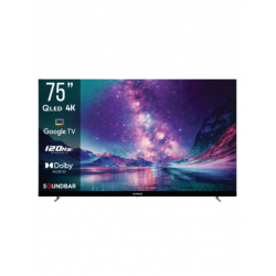 تەلەفزیۆنی زیرەکی 75 ئینج QLED 4K Ultra HD لەگەڵ تەلەفزیۆنی گووگڵ و دەنگی دۆلبی و 120 هێرتز - NEWAL - QLD-7586 