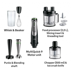 MQ9187XLI میکسەری دەستی فرەکارە 1200 وات لە براونەوە