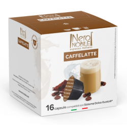 CAFFE LATTE NERO NOBILE Flavored Coffee Capsules 16 Capsules