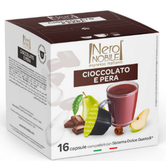 CHOCOLATE PERA NERO NOBILE Flavored Coffee Capsules 16 Capsules