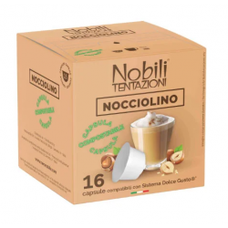 NOCCIOLINO NERO NOBILE Flavored Coffee Capsules 16 Capsules