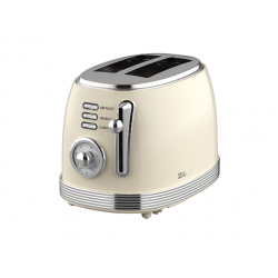 ZLN1191 Zilan BREAD TOASTER RETRO BEIGE Two toasting slots 850W