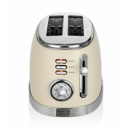 ZLN1191 Zilan BREAD TOASTER RETRO BEIGE Two toasting slots 850W