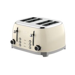 ZLN1214 Zilan BREAD TOASTER RETRO BEIGE 4 toasting slots 850W