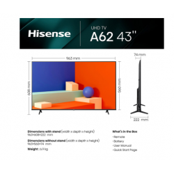 43A62NS تەلەفزیۆنی هايسنس 43 ئینج
