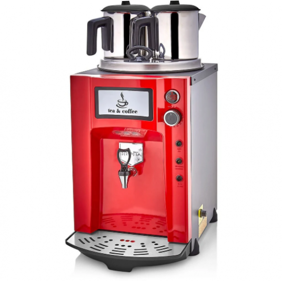 DE12P چا سازکەری کارەبایی جامبۆ توانای ١٥ لیتری لەگەڵ دوو دەفر لە کۆمپانیای ڕیمتا