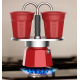 0007303/NP Bialetti Italian double moka pot – prepares two coffees at the same time