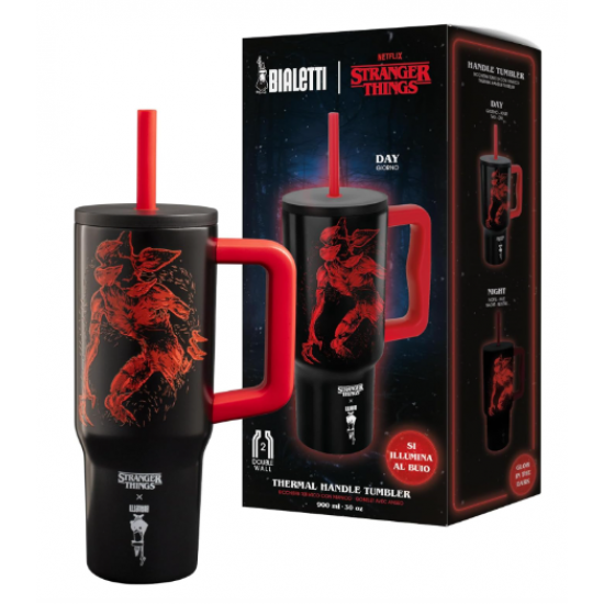 STRTH05A Bialetti فلاسکێکی گەرمی گەورەی 900 مل لەگەڵ تایبەتمەندی ڕووناکی شەوانە