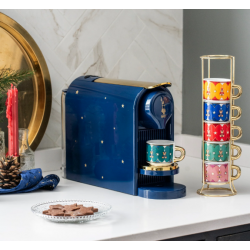 NMAGIC004 Bialetti A set of attractively designed cups with a gold stand