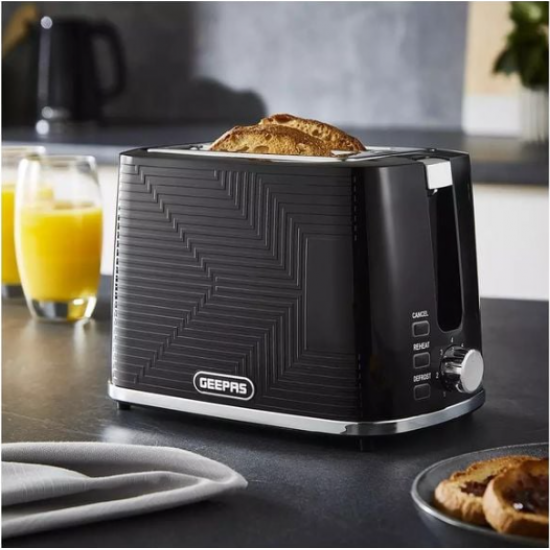 GBT36554UK-BK تۆستەر 2-توانای پارچە بە 7 ئاستی کۆنترۆڵ لەلایەن جیپاسەوە