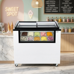 10-Tub Ice Cream Freezer – Professional Performance and Customer-Attractive Design
