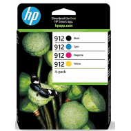 HP 912 4-pack Black/Cyan/Magenta/Yellow Original Ink Cartridges (6ZC74AE) HP 912 4-pack Black/Cyan/Magenta/Yellow Original Ink Cartridges (6ZC74AE)