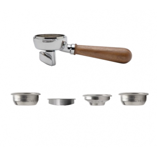 LELIT PLA582W Filterholder, Walnut Wooden Handle LELIT PLA582W Filterholder, Walnut Wooden Handle