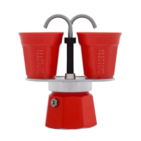 0007303/NP Bialetti Italian double moka pot – prepares two coffees at the same time 0007303/NP Bialetti Italian double moka pot – prepares two coffees at the same time