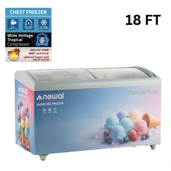 FRZ-559 NEWAL - 18 Cu.ft Ice Cream Display Freezer Glass Sliding Top – Tropical Compressor Fast Freezing FRZ-559 NEWAL - 18 Cu.ft Ice Cream Display Freezer Glass Sliding Top – Tropical Compressor Fast Freezing
