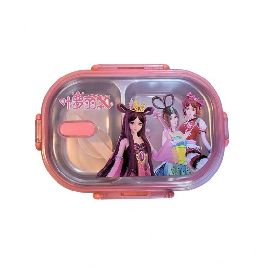 حافظة طعام مكونه من قسمين وملعقة Lunch Box حافظة طعام مكونه من قسمين وملعقة Lunch Box