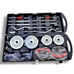 Weight set with barbells for resistance exercises