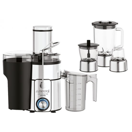 JCR-6195 خلاط وعصارة فواكه 4 في 1 من نوال 