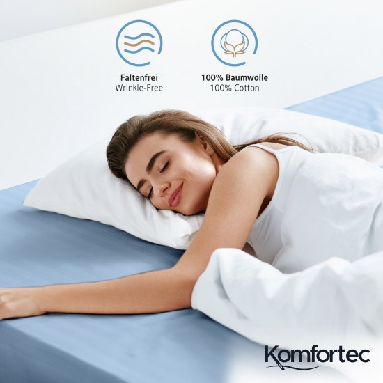 Fitted Sheet Jersey 200*200 cm Multicolored by Komfortec Fitted Sheet Jersey 200*200 cm Multicolored by Komfortec