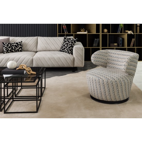 Modern living room set with a beige velvet upholstered chair and a 3-piece sofa Modern living room set with a beige velvet upholstered chair and a 3-piece sofa