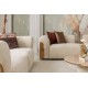 Modern living room set: a beige velvet upholstered chair and a sofa 3 pieces Modern living room set: a beige velvet upholstered chair and a sofa 3 pieces