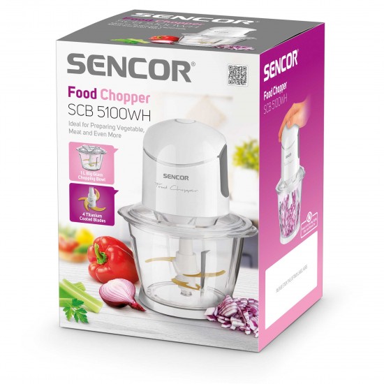 SCB 5100WH SENCOR Food Chopper - Meat and Vegetables Grinder 1 L - 500W SCB 5100WH SENCOR Food Chopper - Meat and Vegetables Grinder 1 L - 500W