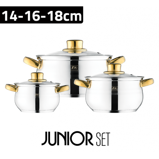 ZCS-1118 Steel سێتی مەنجەڵی چێشت لە ستیلی بەرگر 3 دانە ZIO ZCS-1118 Steel سێتی مەنجەڵی چێشت لە ستیلی بەرگر 3 دانە ZIO
