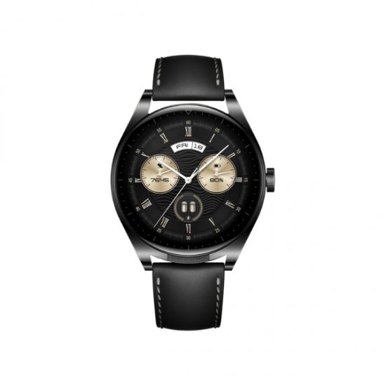 Watch Buds Stainless Black Leather Strap - Huawei Watch Buds Stainless Black Leather Strap - Huawei