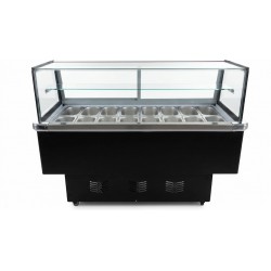 A professional display refrigerator designed for storing and serving salads and appetizers