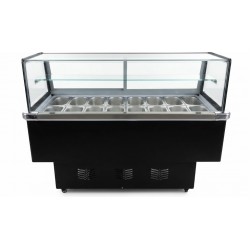 A professional display refrigerator designed for storing and serving salads and appetizers