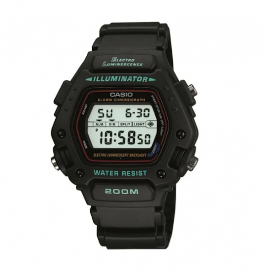 ﻿Casio DW-290-1VS Vintage Illuminator Sports Resin Belt Watch 