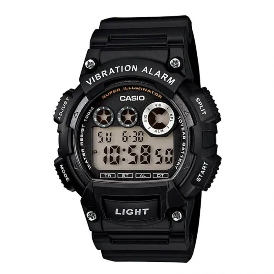 کاتژمێری پیاوانی Casio W-735H-1AVDF Illuminator بلاک دایڵ کاتژمێری پیاوانی Casio W-735H-1AVDF Illuminator بلاک دایڵ