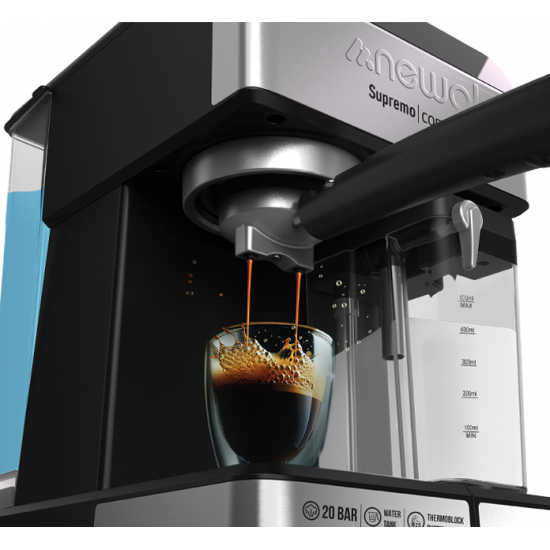 COF-3880 NEWAL Coffee machine 6*1 Italian pump 20 bar with milk tank and water tank COF-3880 NEWAL Coffee machine 6*1 Italian pump 20 bar with milk tank and water tank