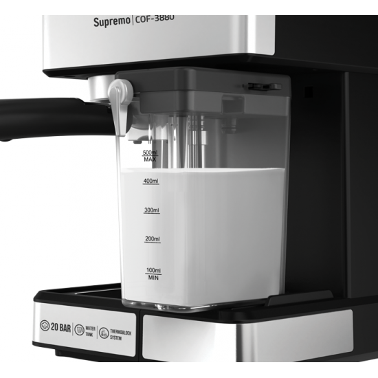 COF-3880 NEWAL Coffee machine 6*1 Italian pump 20 bar with milk tank and water tank COF-3880 NEWAL Coffee machine 6*1 Italian pump 20 bar with milk tank and water tank