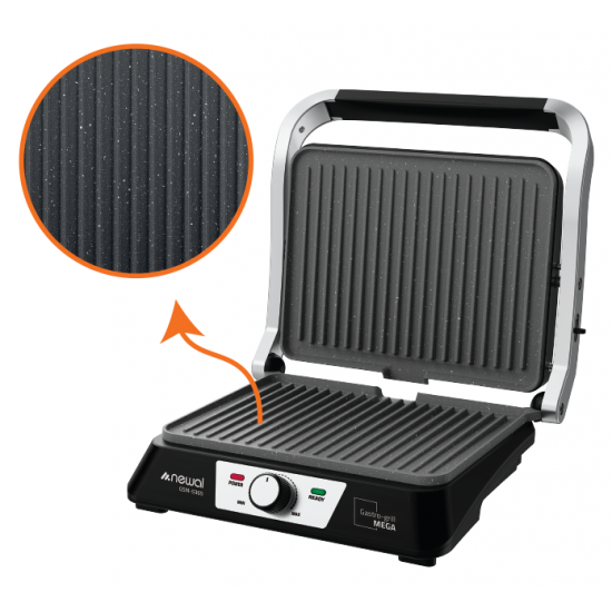 GSM-5365 Newal Large Capacity Grill with Non-Stick Plates GSM-5365 Newal Large Capacity Grill with Non-Stick Plates