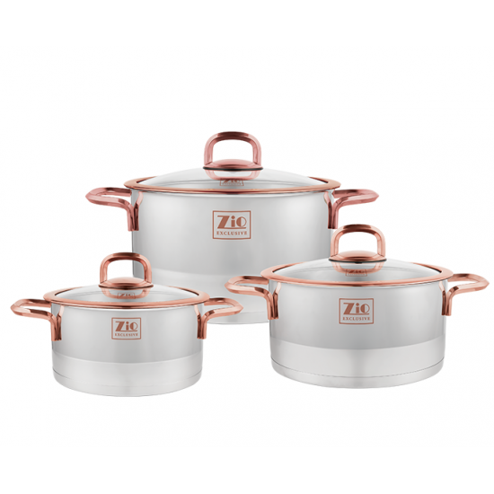 ZCS-1306 طقم طناجر زيو ستانلس ستيل متعدد الاحجام