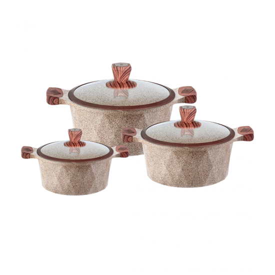ZCS-8170 ZIO سێتی مەنجەڵی چێشت گرانێت ٣ پارچەیە ZCS-8170 ZIO سێتی مەنجەڵی چێشت گرانێت ٣ پارچەیە